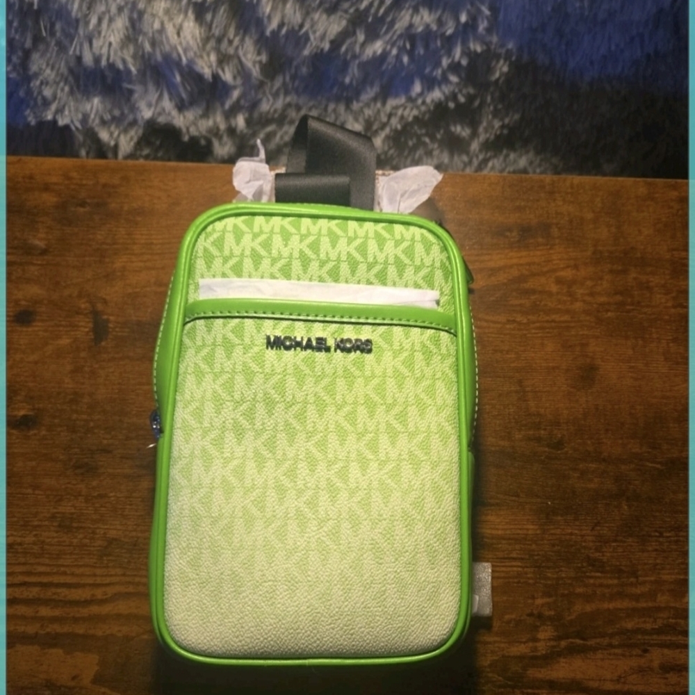 michael kors jungle green Slingback